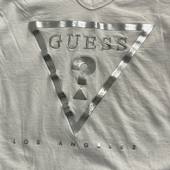 GUESS GLAM LOGO TEE BUNDLE WOMENS XXL V-NECK RED BLACK SHORT SLEEVE 100% COTTON - Picture 4 of 11